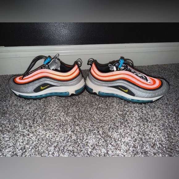 Nike Air Max 97 GS Sky orange and gray sneaker - Picture 4 of 7